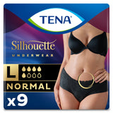 TENA Lady Silhouette Black Incontinence Pants Normal Large x9 bladder weakness Sainsburys