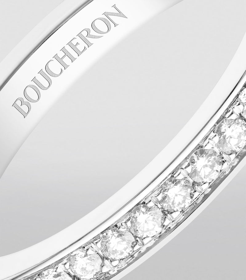 Boucheron platinum diamond wedding band, imported from the UK
