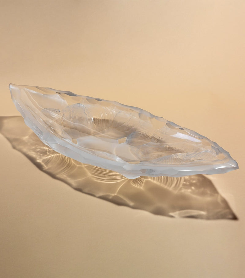 Lalique Silex Medium crystal bowl 46cm, UK version