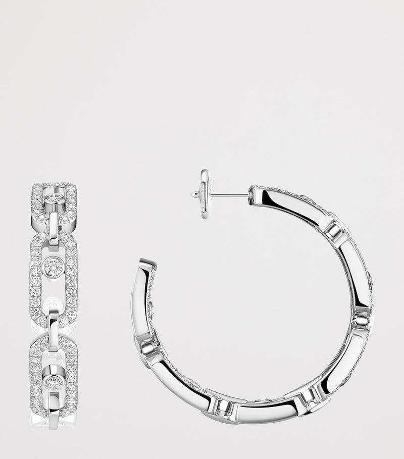Messika Move Link diamond hoop earrings 0.86ct, imported from the UK