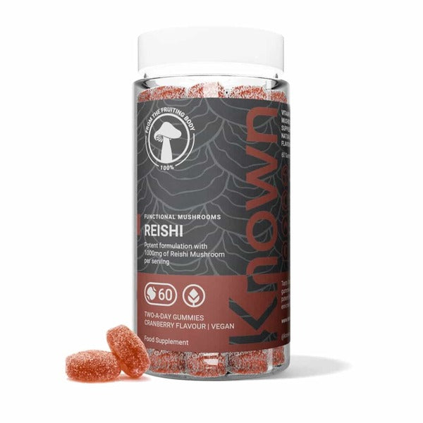 Known Nutrition reishi gummies cranberry 60 count - British product