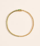 Anita Ko Hepburn bracelet yellow gold diamond emerald, imported from the UK