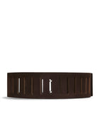 Alaïa leather rectangular buckle belt, UK version