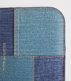 Comme des Garçons Play lambskin denim-patch wallet (British brand)