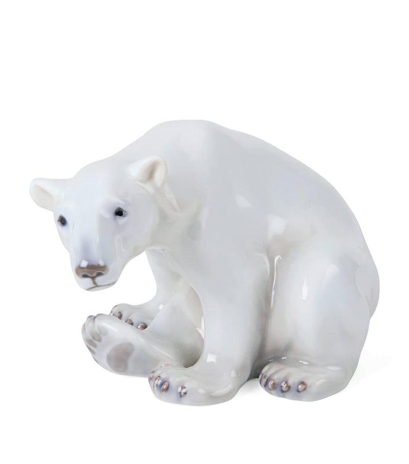 Royal Copenhagen porcelain polar bear figurine 12cm, imported from the UK
