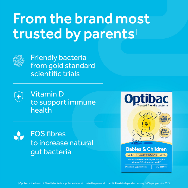 Optibac Babies Children Probiotic Supplement 30 Sachets, imported from the UK