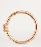 Maria Tash diamond hoop earring 9.5mm rose gold (British brand)