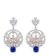Harrods Boodles The Palace Collection Royal Porcelain Sapphire and Diamond Earrings- Buy online at McGrocer