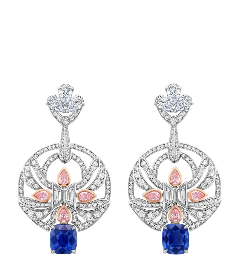 Boodles Palace Collection earrings in platinum and rose gold, UK version