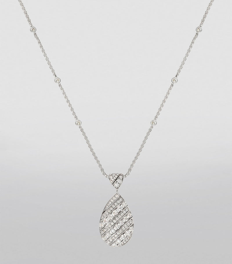 Chaumet white gold diamond pendant necklace, imported from the UK