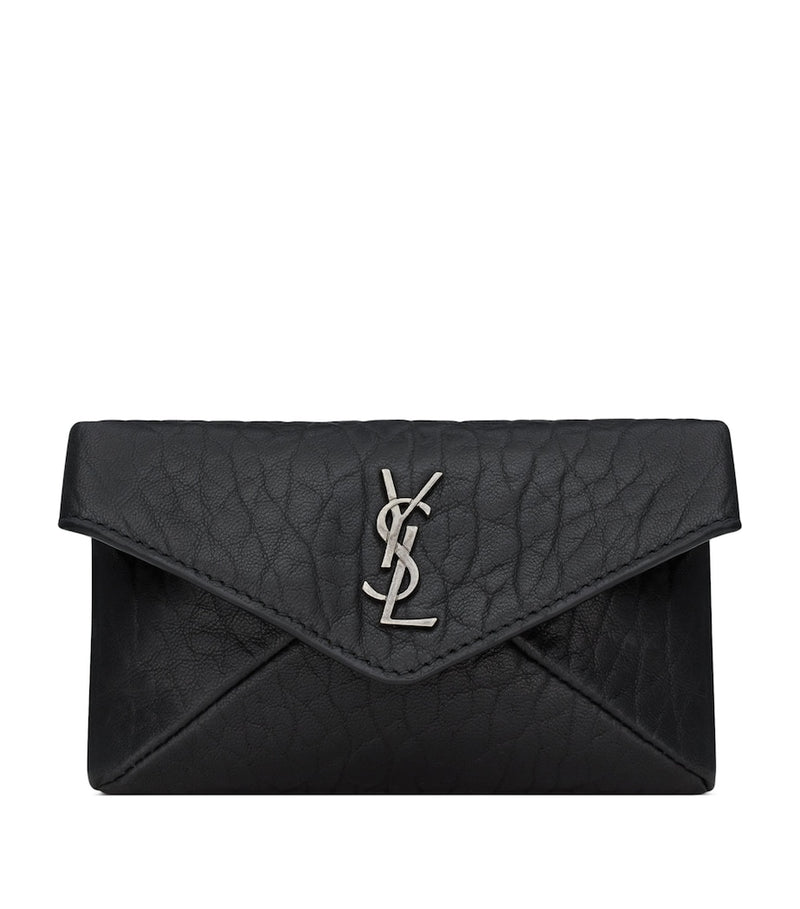 Saint Laurent envelope card holder croc-embossed leather, UK version