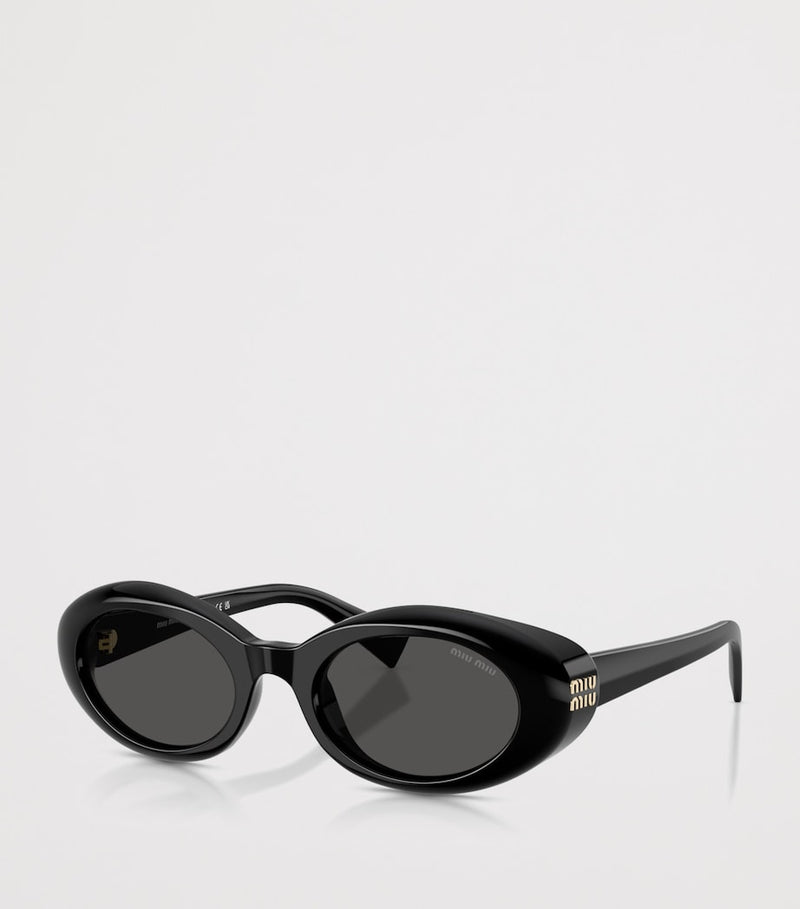 Miu Miu oval wrap-around sunglasses (British brand)