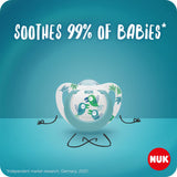 NUK Star Night Baby Dummy 2 pack, imported from the UK