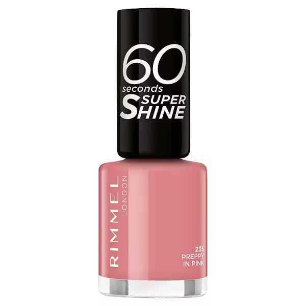 Rimmel London Nail Polish Preppy In Pink, imported from the UK
