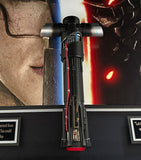 Leipzig Galleries Star Wars The Force Awakens cast-signed lightsaber framed display, UK version