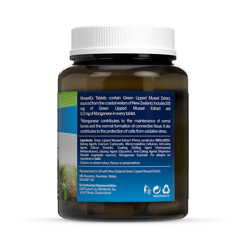 Musselex Green Lipped Mussel Extract 90 Tablets, imported from the UK