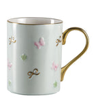 Villari hand-painted porcelain butterfly mug with gold details (British brand)