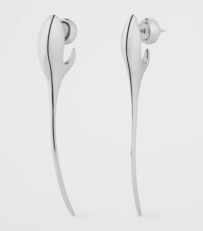 Givenchy Spike Earrings silver tone drop design, UK version