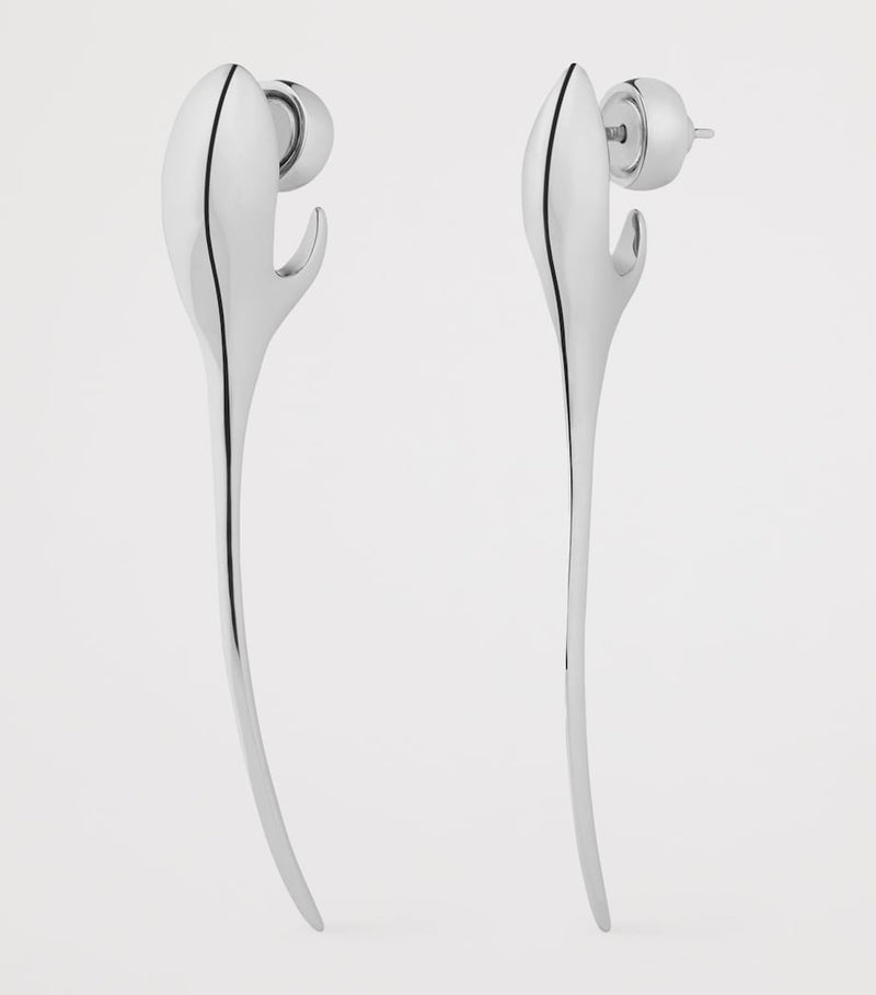 Givenchy Spike Earrings silver tone drop design, UK version