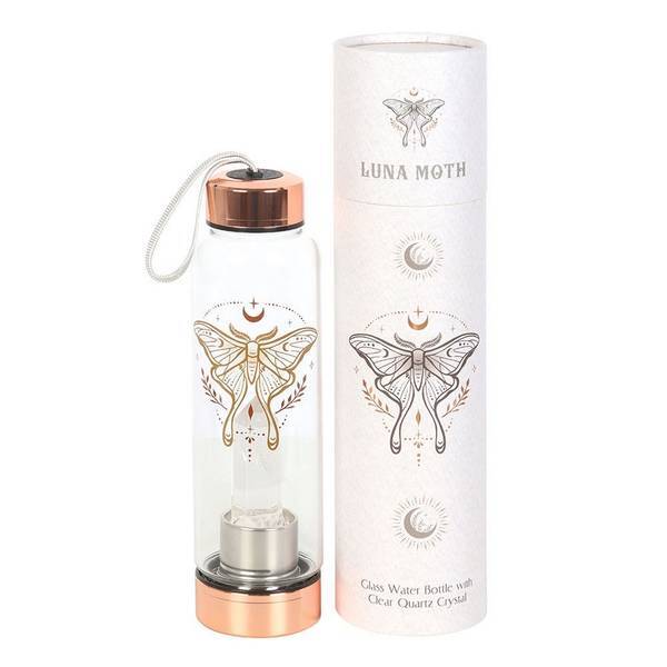 Something Different glass water bottle Luna Moth 500ml (British brand)