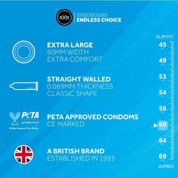 EXS Magnum condoms large size 48 pack - British product