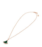 Bvlgari Divas' Dream rose gold malachite diamond necklace, imported from the UK
