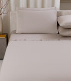 Frette cotton sateen king sheet set Greige - British product