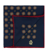 Harrods Dunhill Mulberry Silk Rose Pocket Square 30cm x 30cm- Buy online at McGrocer