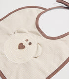 Stefano Ricci cotton kids bib with teddy bear logo (British brand)
