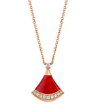 Bvlgari Divas' Dream rose gold necklace with diamonds and carnelian - British product