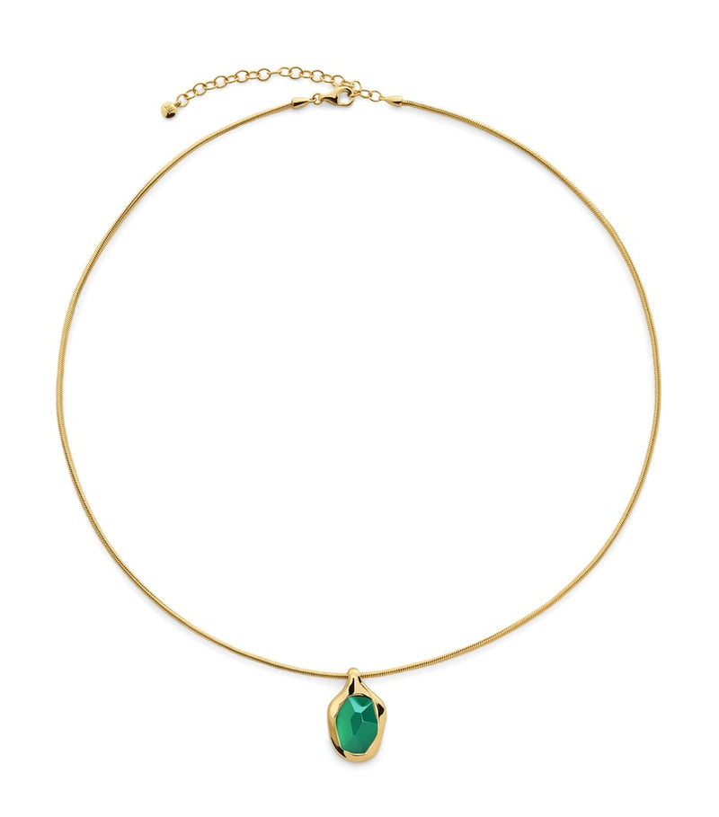 Monica Vinader gold vermeil onyx Odyssey necklace, UK version