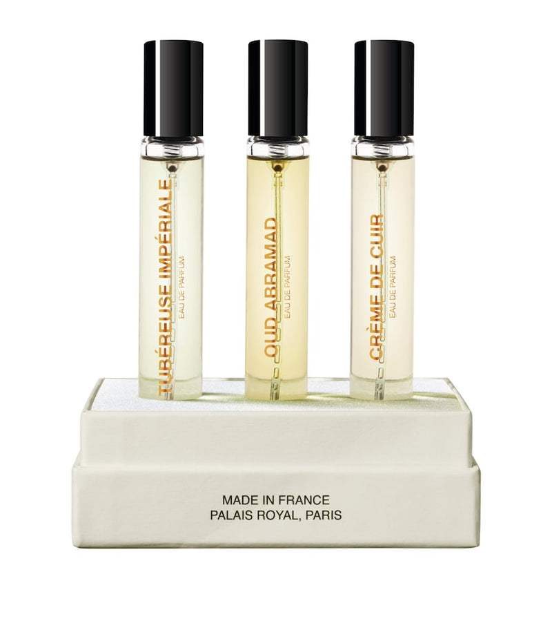 BDK Parfums fragrance discovery gift set with three travel eau de parfums - British product