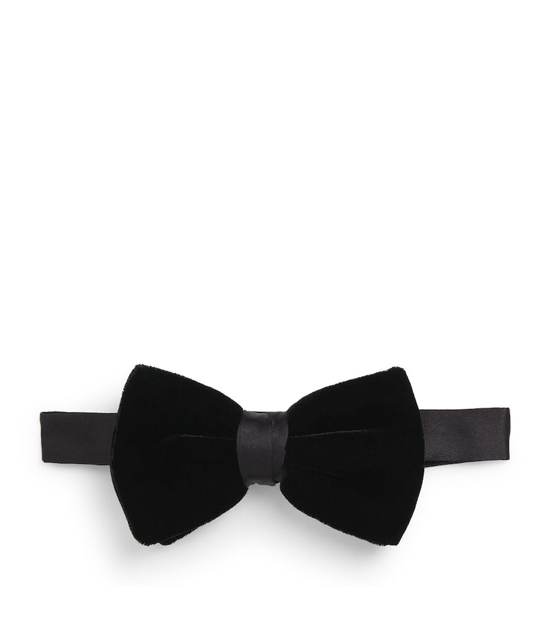 Giorgio Armani silk velvet pre-tied bowtie (British brand)