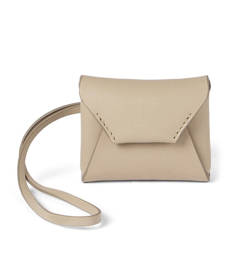 Brunello Cucinelli leather envelope bag charm 6cm x 7.5cm (British brand)