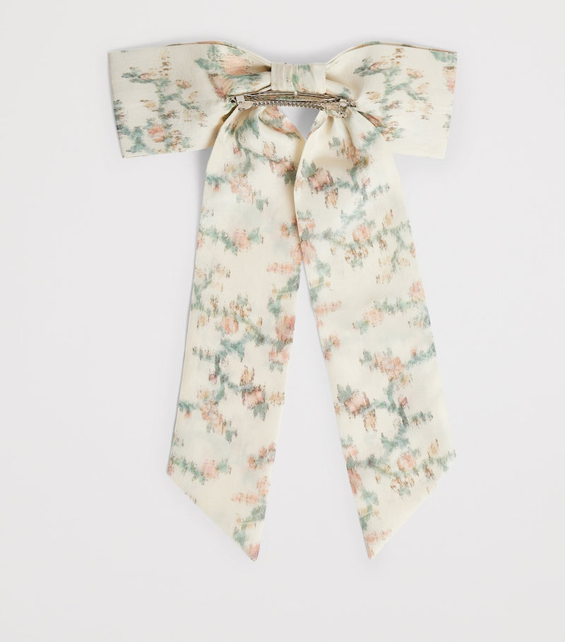 Bonpoint printed bow hair clip, imported from the UK