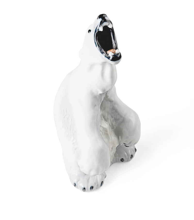 Royal Copenhagen porcelain polar bear figurine 33.5cm high, imported from the UK