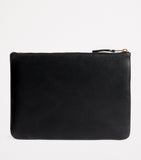 Comme des Garçons large leather zipped pouch - British product