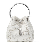 Jimmy Choo Bon Bon top-handle bag with embroidered lace and sequins - British product