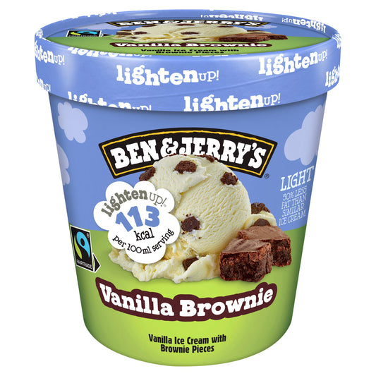 Ben & Jerry's Vanilla Brownie Light Ice Cream Tub 465ml GOODS Sainsburys   