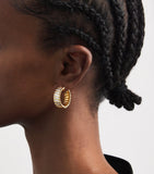 Anita Ko diamond hoop earrings in 18kt yellow gold - British product