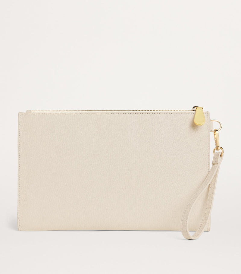 Harrods medium pebbled leather pouch - British product