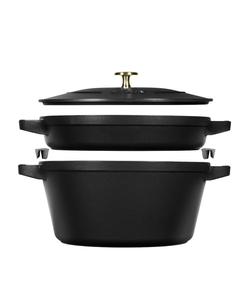Staub 2-piece stackable cocotte set 24cm (British brand)