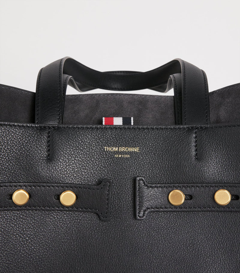 Thom Browne leather cabas tote bag - British product