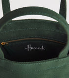 Harrods small cotton embroidered logo tote bag, UK version