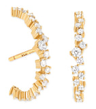 Astrid & Miyu Orbit Dome stud earrings with cubic zirconia (British brand)