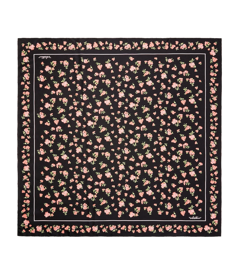 Valentino Garavani silk floral scarf 90x90, imported from the UK
