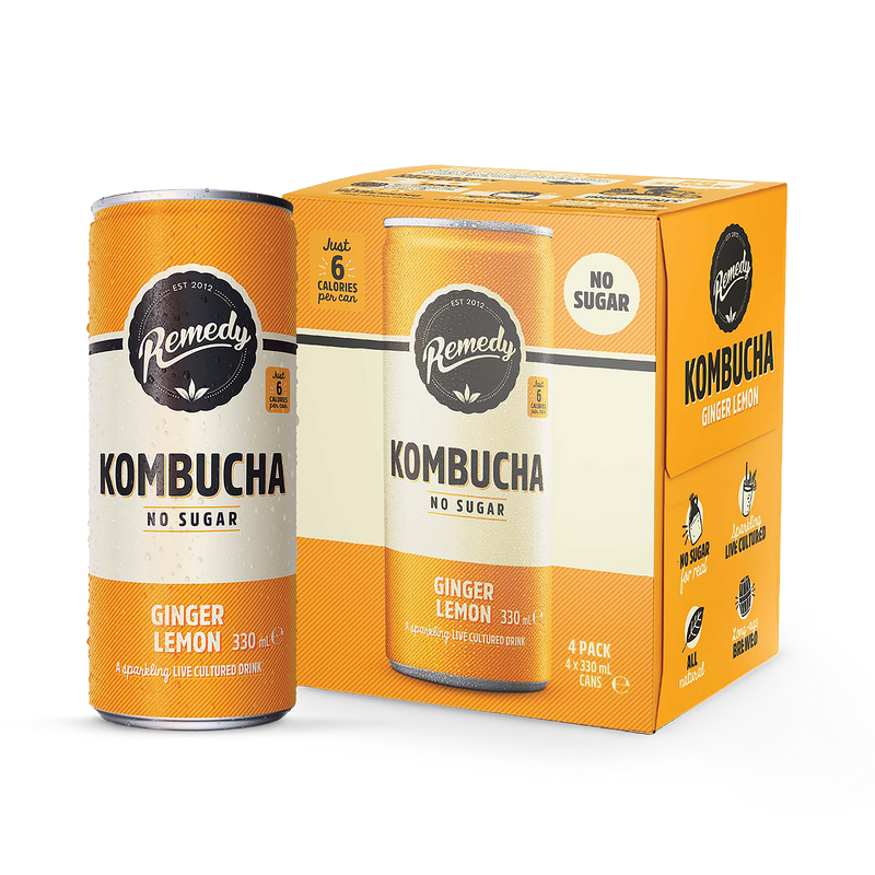 Remedy Ginger Lemon Kombucha 250ml