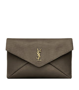 Harrods Saint Laurent Cassandre Leather Envelope Pouch- Buy online at McGrocer