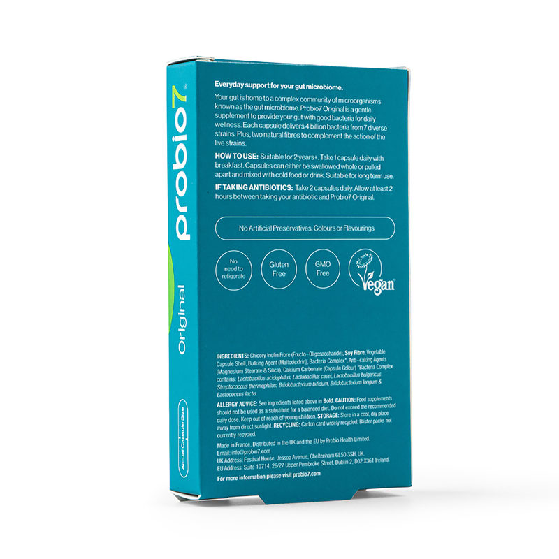 Probio7 Original Probiotic supplement 40 Capsules, imported from the UK