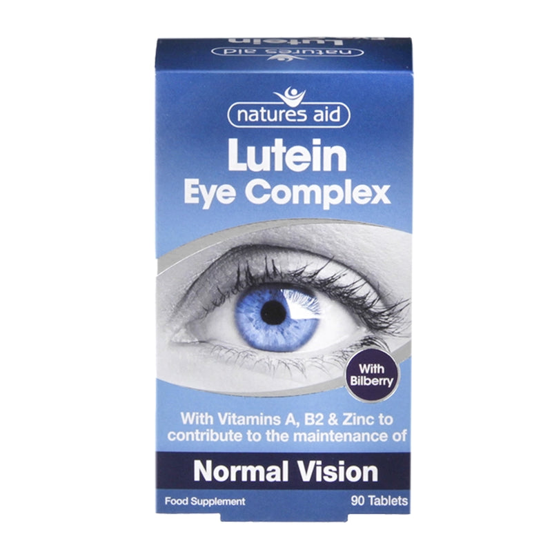 Natures Aid Lutein Eye Complex supplements tablets imported from the UK